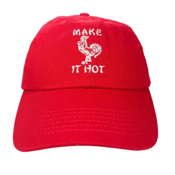 Petals & Peacocks x Zumiez Sriracha Make It Hot Baseball Hat - One Size - Picture 1 of 9
